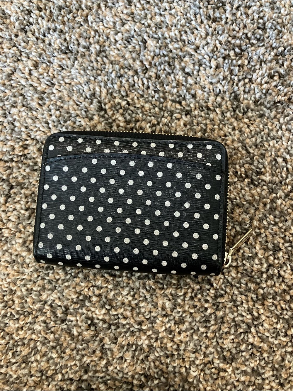kate spade Black and White Polka Dot Zip Wallet - Picture 2 of 5